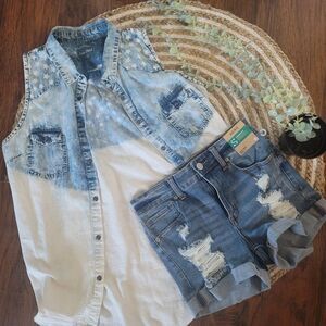 Denim Wash Vest